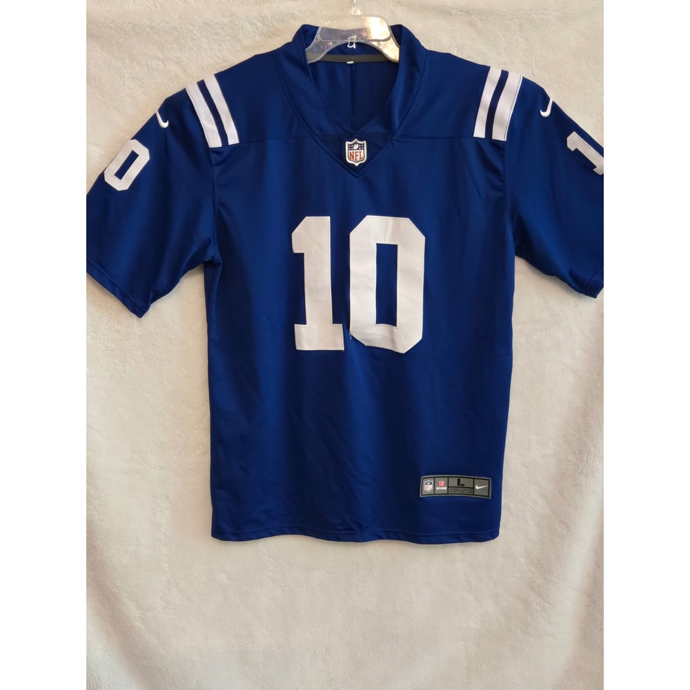 Nike Indianapolis Colts Mens Large NFL Players Jersey Adonai Mitchell #10 Blue